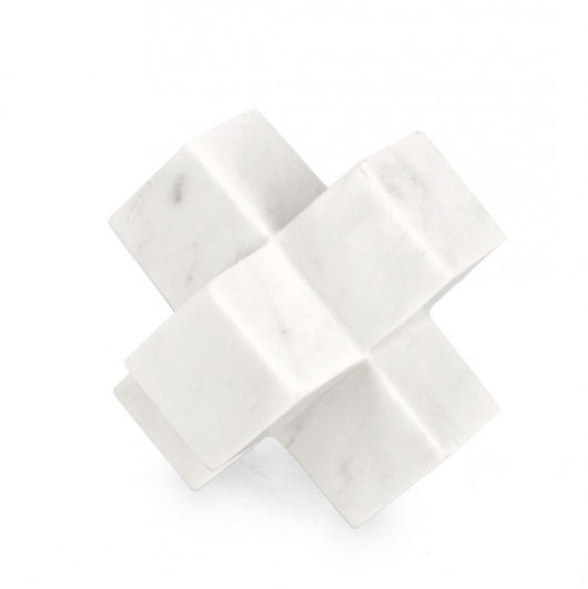 Decorazione Croce Marmo Grigio Moderna da Interni - PABLO Colore: Bianco