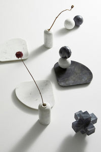 Decorazione Croce Marmo Grigio Moderna da Interni - PABLO Colore: Bianco