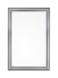 Specchio Legno Bianco Classico da Parete 60x90 cm - ALLEN Colore: Argentato