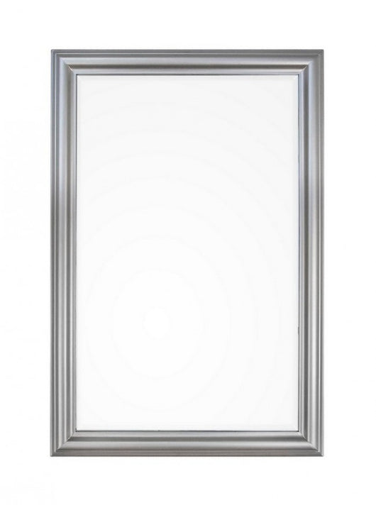 Specchio Legno Bianco Classico da Parete 60x90 cm - ALLEN Colore: Argentato