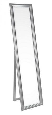Specchio con Stand Argentato Moderno da Interno 40x170 - ATEN Colore: Argentato