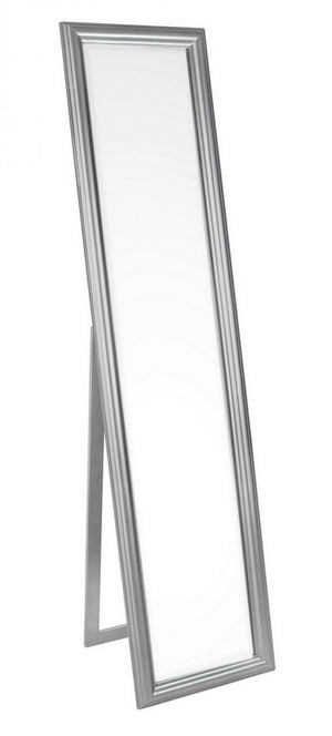 Specchio con Stand Argentato Moderno da Interno 40x170 - ATEN Colore: Argentato