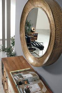 Specchio Rotondo Metallo Oro Boho da Parete - BAKER Colore: Oro