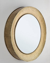 Specchio Rotondo Metallo Oro Boho da Parete - BAKER Colore: Oro