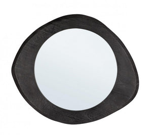 Specchio Legno Marrone Moderno da Parete - PAULINA Dimensione: 70x60, Colore: Nero