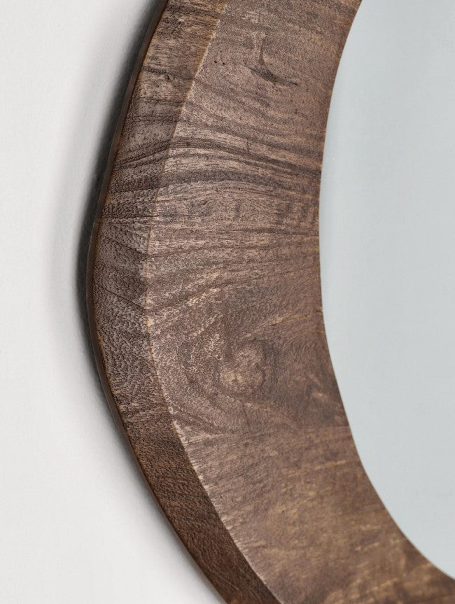 Specchio Legno Marrone Moderno da Parete - PAULINA Dimensione: 70x60, Colore: Marrone