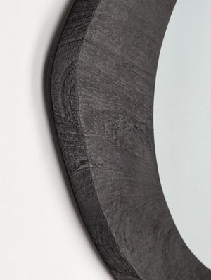 Specchio Legno Marrone Moderno da Parete - PAULINA Dimensione: 70x60, Colore: Nero