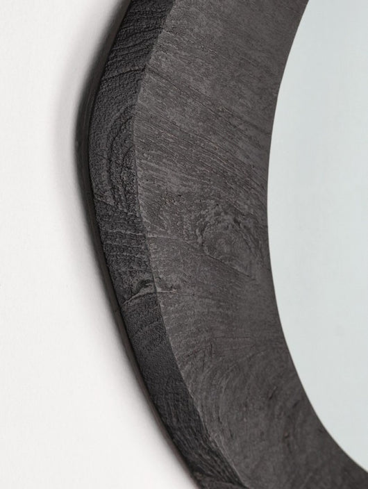 Specchio Legno Marrone Moderno da Parete - PAULINA Dimensione: 70x60, Colore: Nero