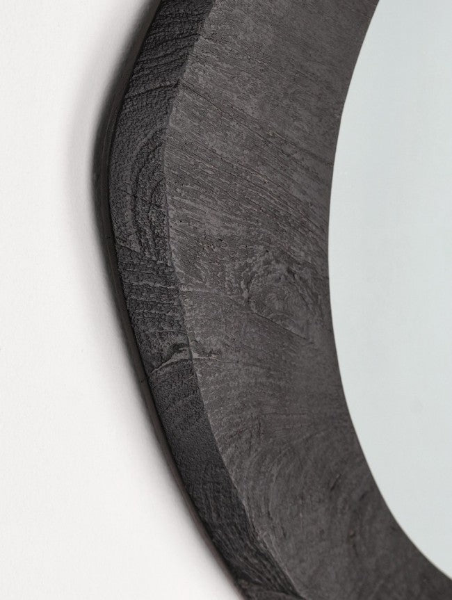 Specchio Legno Marrone Moderno da Parete - PAULINA Dimensione: 70x60, Colore: Nero