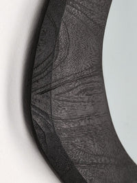 Specchio Legno Marrone Moderno da Parete - PAULINA Dimensione: 50x44, Colore: Nero