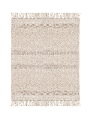 Tappeto Cotone Beige Boho da Interno - MORGAN Dimensione: 140x200, Colore: Beige