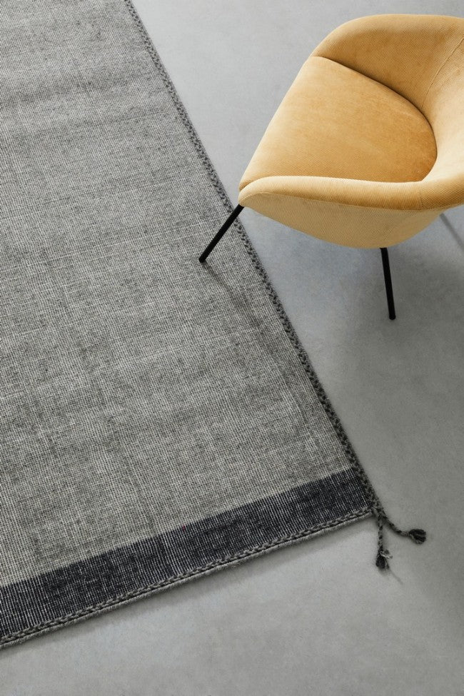 Tappeto Artigianale Tessuto Grigio Moderno da Interno - COOPER Dimensione: 140x200, Colore: Grigio