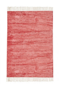 Tappeto Viscosa Rosso Moderno da Interno 140x200 cm - GRAY Colore: Rosso, Dimensione: 140x200