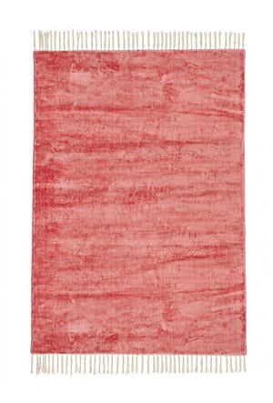 Tappeto Viscosa Rosso Moderno da Interno 140x200 cm - GRAY Colore: Rosso, Dimensione: 140x200