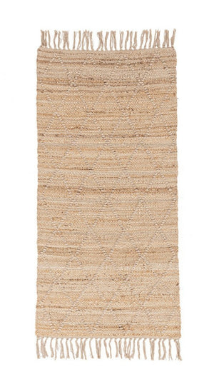 Set 2 Tappeti in Iuta Marrone Rustico da Interno 70x140 - WATSON Colore: Marrone