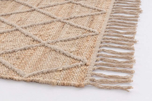 Set 2 Tappeti in Iuta Marrone Rustico da Interno 70x140 - WATSON Colore: Marrone