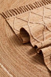 Set 2 Tappeti in Iuta Marrone Rustico da Interno 70x140 - WATSON Colore: Marrone