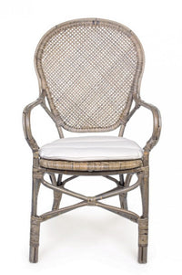 Sedia in Rattan Marrone Rustica da Interno - ANGELICA Colore: Marrone
