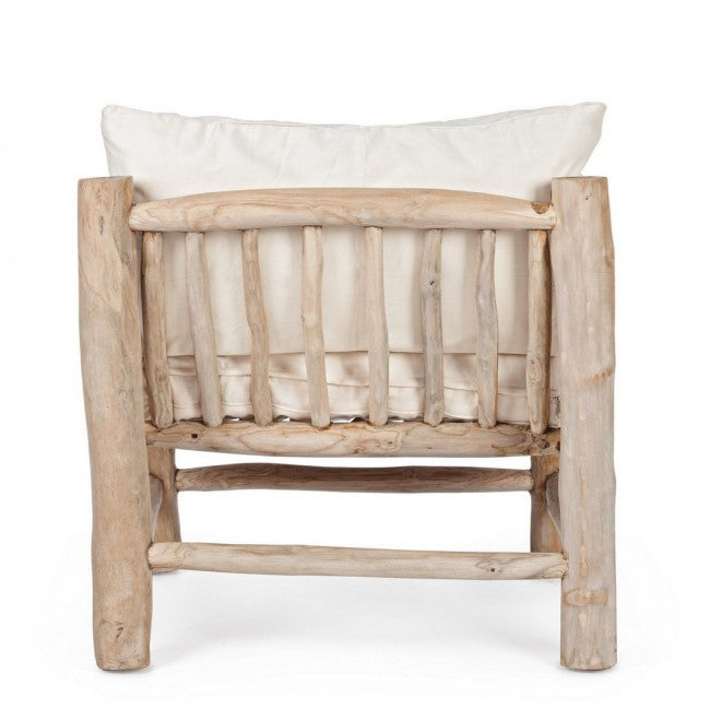 Poltrona in Teak Marrone Rustica da Esterno - KAI Colore: Marrone