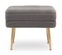 Panca Contenitore Velluto Grigio Moderno da Interno - SERENA Colore: Grigio