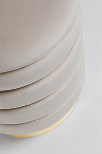 Pouf Contenitore Velluto Rosa Moderno da Interno - TINI Colore: Beige