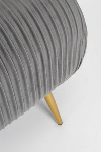 Panca Velluto Grigio Moderna da Interno - KAREN Colore: Grigio