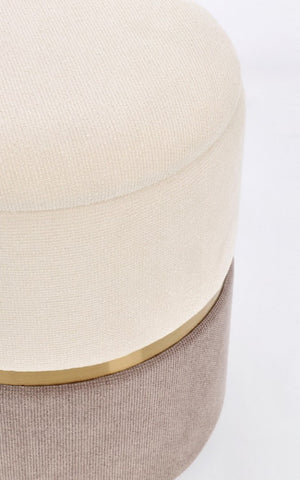 Pouf Contenitore Tessuto Grigio Moderno da Interno - WHITE Colore: Rosa