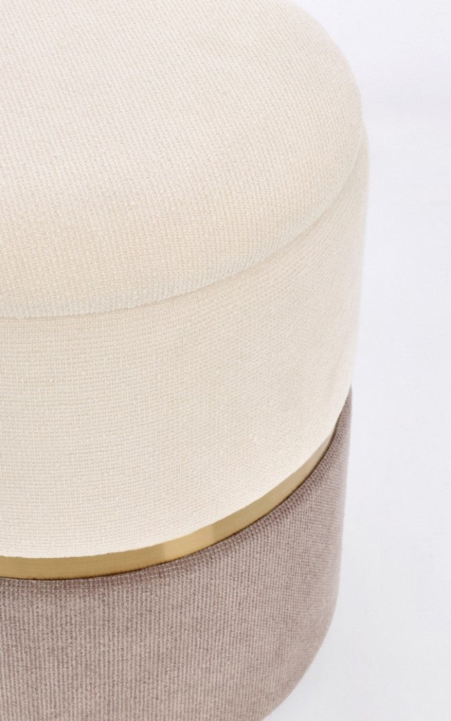 Pouf Contenitore Tessuto Grigio Moderno da Interno - WHITE Colore: Rosa