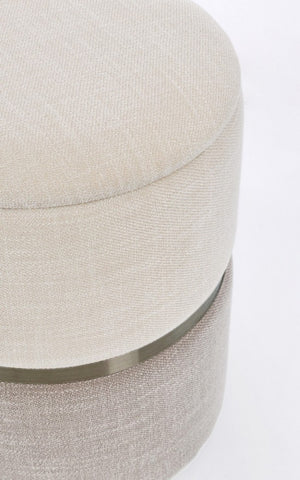 Pouf Contenitore Tessuto Grigio Moderno da Interno - WHITE Colore: Grigio
