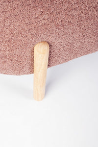 Panca Bouclé Grigia Moderna da Interno - SIENNA Colore: Rosso