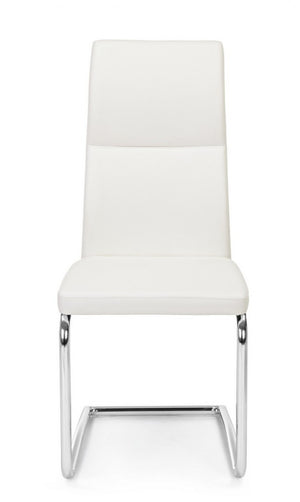 Set 4 Sedie Pelle Bianca Moderna da Interno - ASHER Colore: Bianco