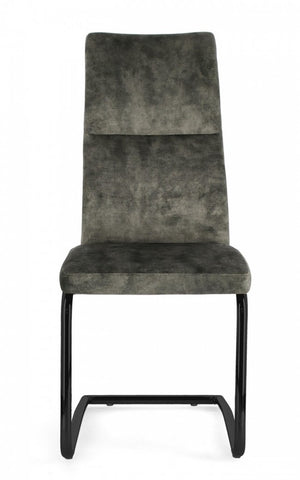 Set 4 Sedie Velluto Marrone Moderne da Interno - ASHER Colore: Verde