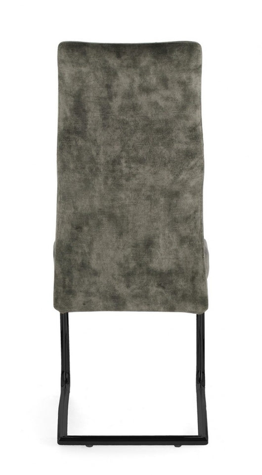 Set 4 Sedie Velluto Marrone Moderne da Interno - ASHER Colore: Verde