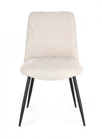 Set 4 Sedie Tessuto Grigio Scuro Moderne da Interno - KYLE Colore: Nero