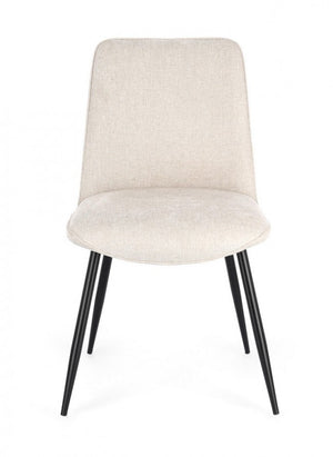 Set 4 Sedie Tessuto Grigio Scuro Moderne da Interno - KYLE Colore: Nero