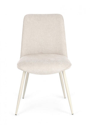 Set 4 Sedie Tessuto Grigio Scuro Moderne da Interno - KYLE Colore: Beige