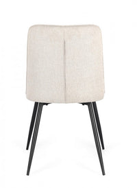 Set 4 Sedie Tessuto Grigio Scuro Moderne da Interno - KYLE Colore: Nero