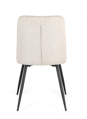 Set 4 Sedie Tessuto Grigio Scuro Moderne da Interno - KYLE Colore: Nero