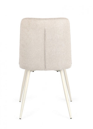 Set 4 Sedie Tessuto Grigio Scuro Moderne da Interno - KYLE Colore: Beige