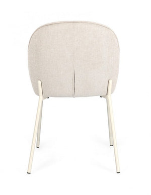 Set 2 Sedie da Pranzo Tessuto Beige Moderno da Interno - KENDRICK Colore: Beige