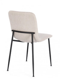 Set 4 Sedie Tessuto Beige Moderno da Interno - JARED Colore: Beige