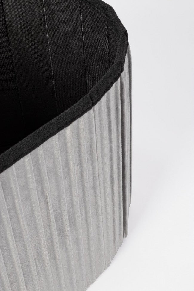 Set 2 Pouf Contenitore Velluto Verde Moderno da Interni - HARRIS Colore: Grigio