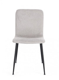 Set 4 Sedie Tessuto Beige Moderno da Interno - JARED Colore: Grigio