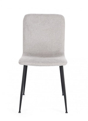 Set 4 Sedie Tessuto Beige Moderno da Interno - JARED Colore: Grigio