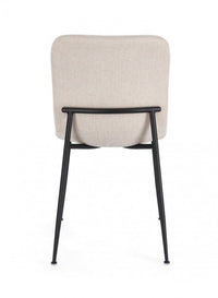 Set 4 Sedie Tessuto Beige Moderno da Interno - JARED Colore: Beige