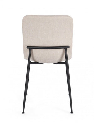 Set 4 Sedie Tessuto Beige Moderno da Interno - JARED Colore: Beige