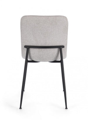 Set 4 Sedie Tessuto Beige Moderno da Interno - JARED Colore: Grigio