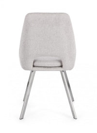 Set 2 Sedie Tessuto Grigio Moderno da Interno - GRIFFIN Colore: Grigio