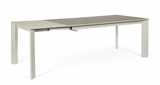 Tavolo da pranzo allungabile con piano in ceramica - MALIK Dimensione: 160x90, Colore: Grigio