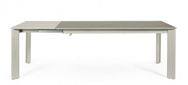 Tavolo da pranzo allungabile con piano in ceramica - MALIK Dimensione: 160x90, Colore: Grigio